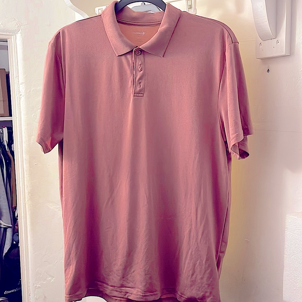Old navy active core wear, large, dream pink, collar, half button